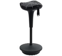 Vinsetto Tabouret de bureau avec fonction pivotante, tabouret ergonomique, hauteur réglable de 65,5 à 83,5 cm, tabouret de travail, grand socle, inclinable à 120 °, antidérapant, pour bureau et salle