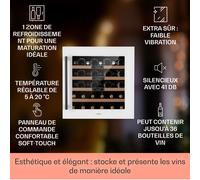 Cave à vin encastrable - KLARSTEIN - Vinsider 36 Built-In Uno - 36 bouteilles - 92 L - Acier inoxydable