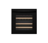 Klarstein Vinsider 30 cave à vin encastrable - 30 bouteilles, 1 zone, 5-20°C, éclairage LED, vitre anti-UV, étagères en bois, silencieuse, classe G, porte vitrée noir