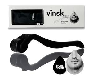 vinsk® rouleau à barbe pour une croissance vigoureuse de la barbe | Dermaroller pour la croissance et les soins de la barbe | derma Beard Roller 0.5mm 540 needles microneedling | Stimuler & accélérer