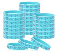 Vinsot Lot de 24 bracelets en silicone avec fleurs d'hibiscus hawaïennes, thème étrange, dessin animé, kpop, cadeaux d'anniversaire, cadeaux (Kpop)