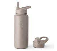 Vinsun Gourde Isotherme 1l - Anti-fuite, sans BPA, Reutilisable - Gourde Inox avec Paille et Ouverture pour Boire - Bouteille Isotherme Sport, École