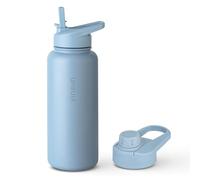 VINSUN Gourde Isotherme 1l - Gourde Inox avec Paille et Ouverture pour Boire - Étanche, sans BPA, Reutilisable - Bouteille d'eau Isotherme pour Sport, Randonnée, École, Bureau
