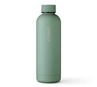 Vinsun Gourde Isotherme 500ml vert - Bouteille d'eau Inox - Étanche, sans BPA, Reutilisable - Bouteille Thermo pour Sport, Randonnee, Velo, Voyage, École