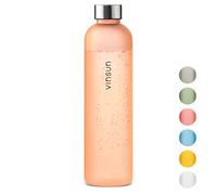 VINSUN Gourde Sport 1l Orange - Reutilisable, Plastique sans BPA, Étanche - Bouteille d'eau pour Velo, Randonnee, Voyage, Fitness, Camping, Travail, École
