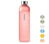 VINSUN Gourde Sport 650ml Rose - Reutilisable, Plastique sans BPA, Étanche - Bouteille d'eau pour Velo, Randonnee, Voyage, Fitness, Camping, Travail, École
