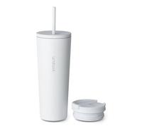 VINSUN Mug Isotherme avec Paille et Couvercle 720ml - Acier Inoxydable, Anti-Fuite, Double Paroi, Boissons Chaudes et Froides - Tasse Isotherme pour Voyage, Voiture, Uni