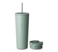 VINSUN Mug Isotherme avec Paille et Couvercle 720ml - Acier Inoxydable, Anti-Fuite, Double Paroi, Boissons Chaudes et Froides - Tasse Isotherme pour Voyage, Voiture, Uni