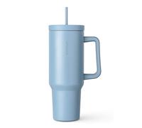 VINSUN Mug Isotherme avec Paille et Poignée 1200ml - Acier Inoxydable, Double Paroi Isolée, Boissons Chaudes et Froides, Sans BPA - Tasse Isotherme pour Voyage, Voiture