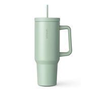 VINSUN Mug Isotherme avec Paille et Poignée 1200ml - Acier Inoxydable, Double Paroi Isolée, Boissons Chaudes et Froides, Sans BPA - Tumbler pour Voyage, Voiture, Uni