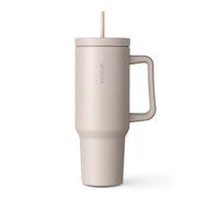 VINSUN Mug Isotherme avec Paille et Poignée 1200ml - Acier Inoxydable, Double Paroi Isolée, Boissons Chaudes et Froides, Sans BPA - Tasse Isotherme pour Voyage, Voiture