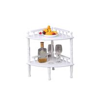 Vinta Étagère d'angle en bois pour plantes Blanc 35 x 35 x 65 cm Présentoir mural pour la maison ou le bureau Idéal pour les plantes d'intérieur et les solutions Sto