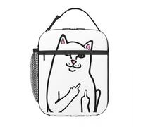 Vinta ge Cat Midle Finger Call Me One Lunchbag