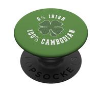 Vintage 0% Irish 100% Cambodge PopSockets PopGrip Adhésif