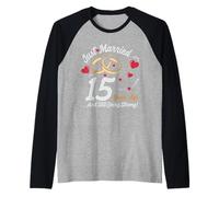 Vintage 15 years marriage anniversary Crew legends His/Her Manche Raglan