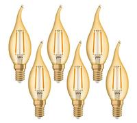 Vintage 1906 LED CL BA FIL GOLD 13 non-dim 1,4 W/825 E14 6 pièces