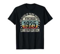 Vintage 1925 Birthday Gift Shirt 100 Years of Awesome T-Shirt