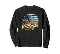 Vintage 1929 Palm Tree Beach Vacation Sunset 97th Birthday Sweatshirt