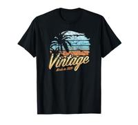 Vintage 1929 Palm Tree Beach Vacation Sunset 97th Birthday T-Shirt