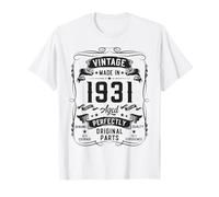 Vintage 1931 95yr 95th Birthday Gifts for Men 95 Years Old T-Shirt