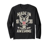 Vintage 1935 90th Birthday 90 Years of Being Awesome Manche Longue