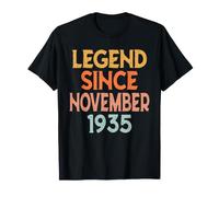 Vintage 1935 Hommes Femmes 91 Ans Novembre 91e Anniversaire T-Shirt