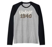 Vintage 1940 Anniversaire Homme Femme Graphique Manche Raglan