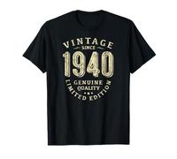 Vintage 1940 Anniversaire Homme Femme Graphique T-Shirt