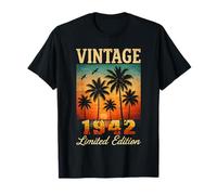 Vintage 1942 Édition limitée Coucher de Soleil Palmiers 83ème Anniversaire T-Shirt