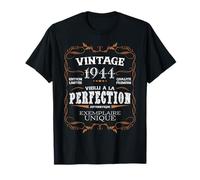 Vintage 1944 Cadeau Anniversaire 81 Ans Homme Femme Année 40 T-Shirt