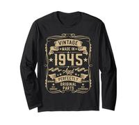 Vintage 1945 80 Years Old Gifts for Men 80yr 80th Birthday Manche Longue