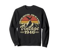 Vintage 1946 Cadeau Anniversaire 80 Ans Hommes et Femmes Sweatshirt