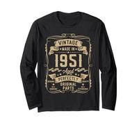Vintage 1951 75yr 75th Birthday Gifts for Men 75 Years Old Manche Longue