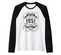 Vintage 1951 75yr 75th Birthday Gifts for Men 75 Years Old Manche Raglan