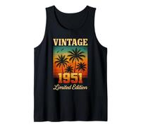 Vintage 1951 Édition limitée 74 Ans Retro Palm Débardeur
