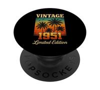 Vintage 1951 Édition limitée 74 Ans Retro Palm PopSockets PopGrip Adhésif