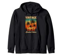 Vintage 1951 Édition limitée 74 Ans Retro Palm Sweat à Capuche