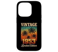 Vintage 1953 Édition limitée 72 Ans Anniversaire Retro Palm Coque pour iPhone 14 Pro
