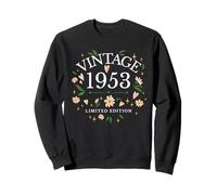 Vintage 1953 Floral Flower 73 Ans 73e Anniversaire Femme Sweatshirt