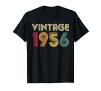 Vintage 1956 Cadeau d'anniversaire 67 ans Homme Femme Rétro T-Shirt