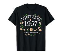 Vintage 1957 Fleur Florale 69 Ans 69e Anniversaire Femme T-Shirt