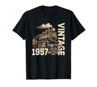 Vintage 1957 Steampunk Locomotive Train à vapeur 67ème anniversaire T-Shirt