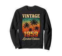 Vintage 1959 Édition limitée 66 Ans Anniversaire Retro Palm Sweatshirt