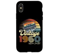 Vintage 1960 Édition Limitée Cassette Audio 1960 Rétro Coque pour iPhone X/XS