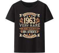 Vintage 1963 Very Rare Made to Last T Shirt Young Heart Filled with Live Casual Print Tee Harajuku Streetwear Tops Black Manches Courtes(Large)