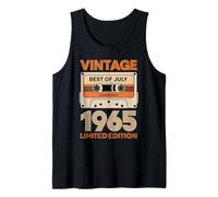 Vintage 1965 Best of July Anniversaire Rétro Cassette Audio Débardeur