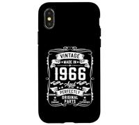 Vintage 1966 60yr 60th Birthday Gifts for Men 60 Years Old Coque pour iPhone X/XS