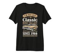 Vintage 1966 Birthday Classic Car for Legends Born in 1966 T-Shirt Haut de Gamme