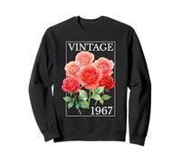 Vintage 1967 Rose Flower 58 Ans 58th Birthday Femme Sweatshirt