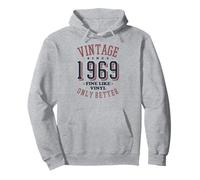 Vintage 1969 Fine Like Vinyl Only Better Retro Birthday Sweat à Capuche